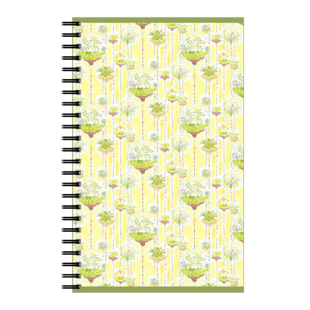 Hanging Terrariums - Yellow Notebook, 5x8, Yellow