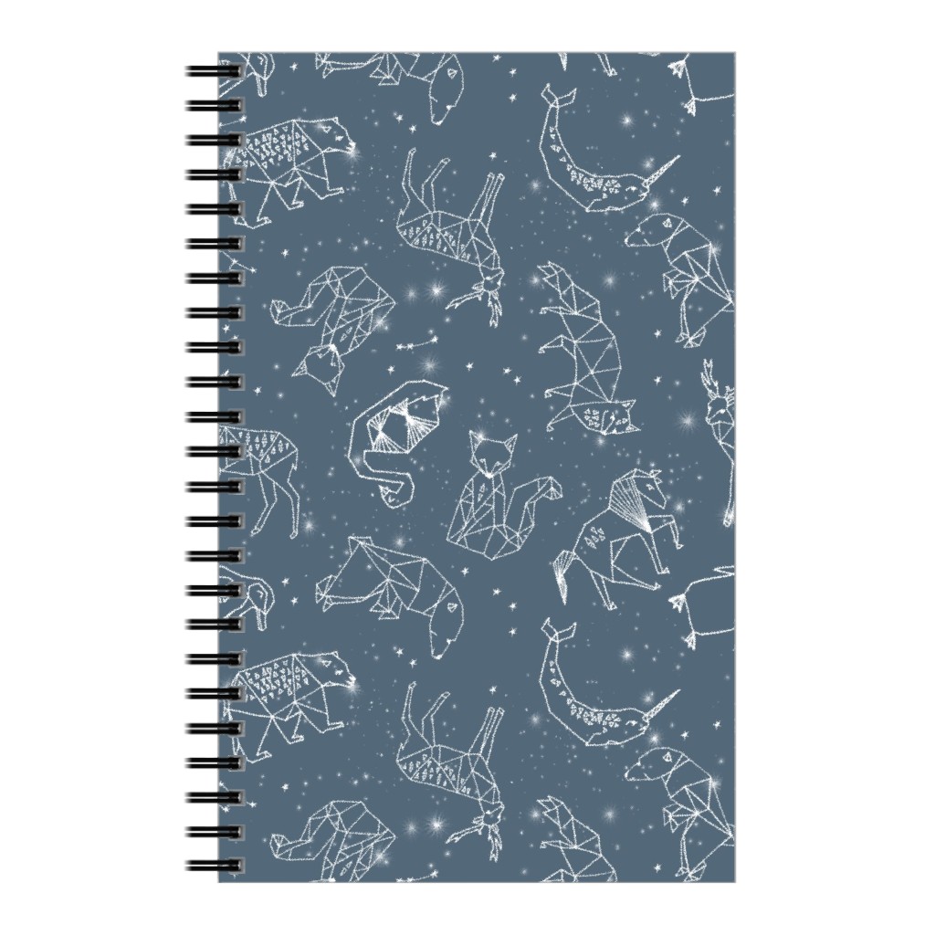 Animal Constellations - Blue Notebook, 5x8, Blue