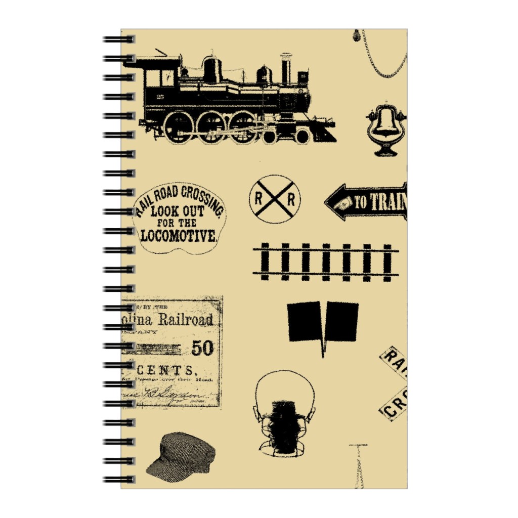 Railroad Notebook, 5x8, Beige, Latte