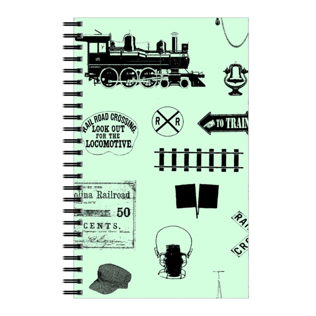 Railroad Notebook, 5x8, Green