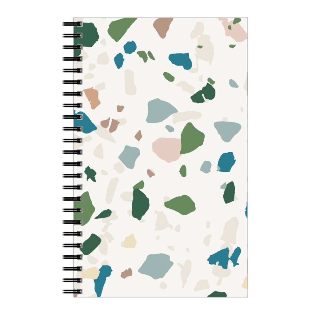 Terrazzo - Green on Cream Notebook, 5x8, Green