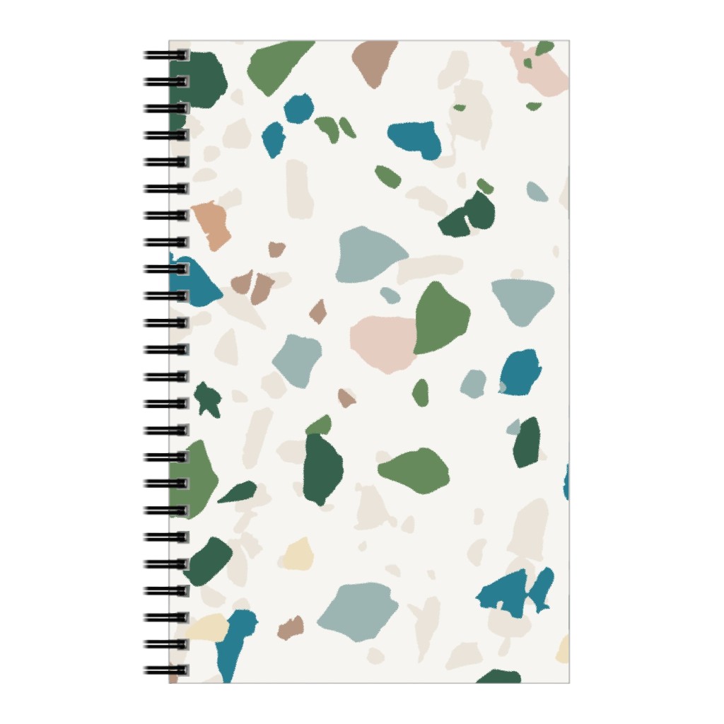 Terrazzo - Green on Cream Notebook, 5x8, Green, Classic Green
