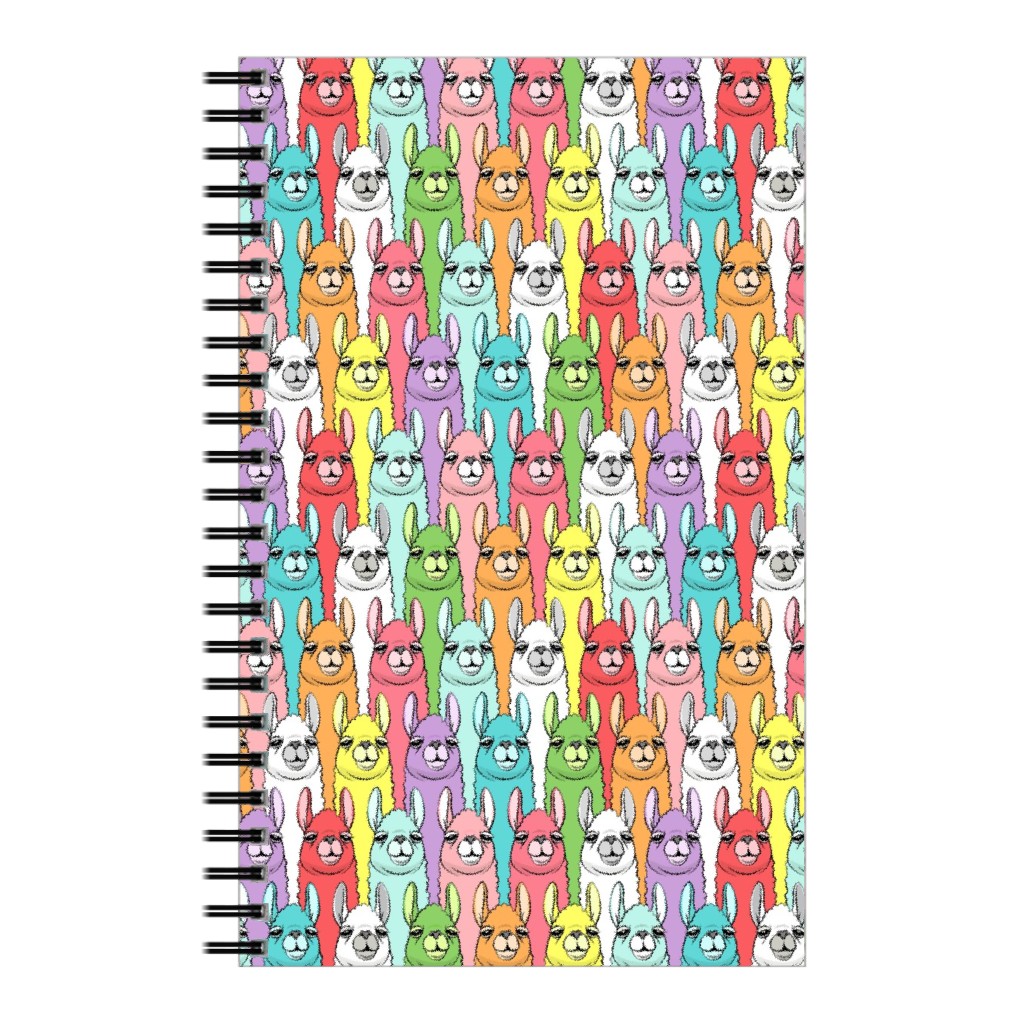 Rainbow Llamas - Multi Notebook, 5x8, Multicolor