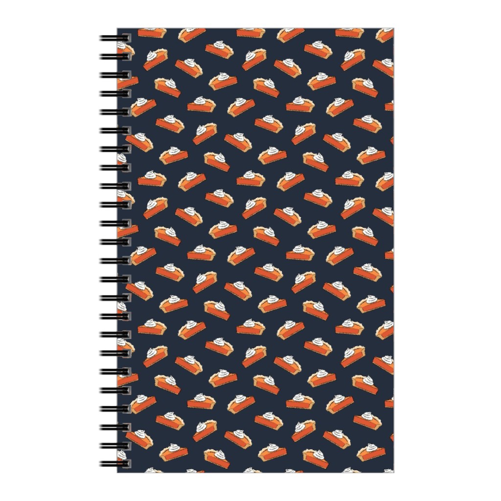 Just One Slice - Pumpkin Pie on Blue Notebook, 5x8, Blue, True Blue
