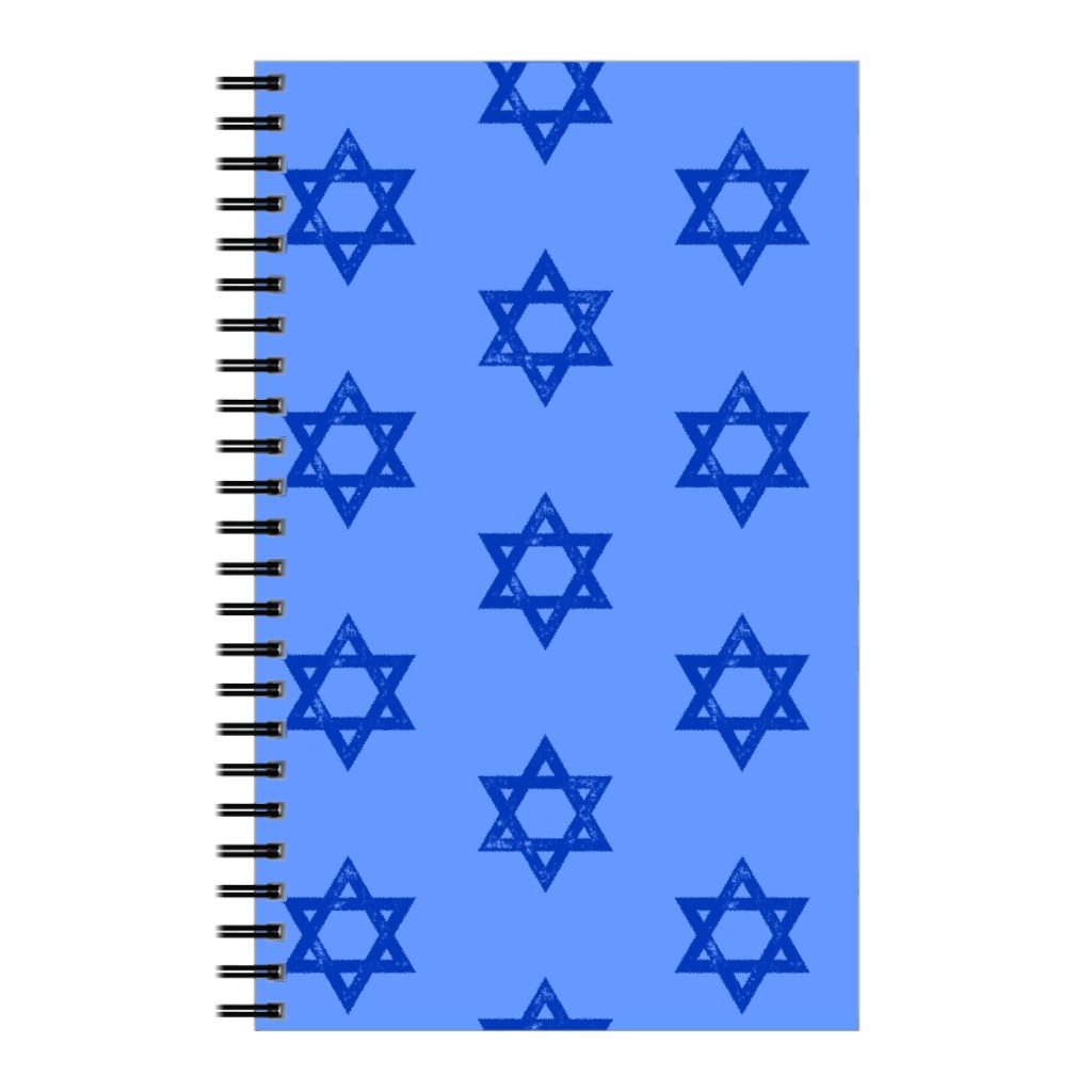 Star of David - Blue Notebook, 5x8, Blue, True Blue
