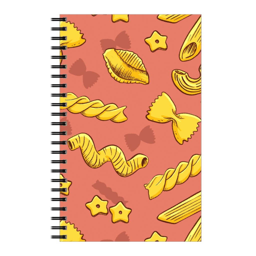 Pasta Notebook, 5x8, Orange, Light Salmon
