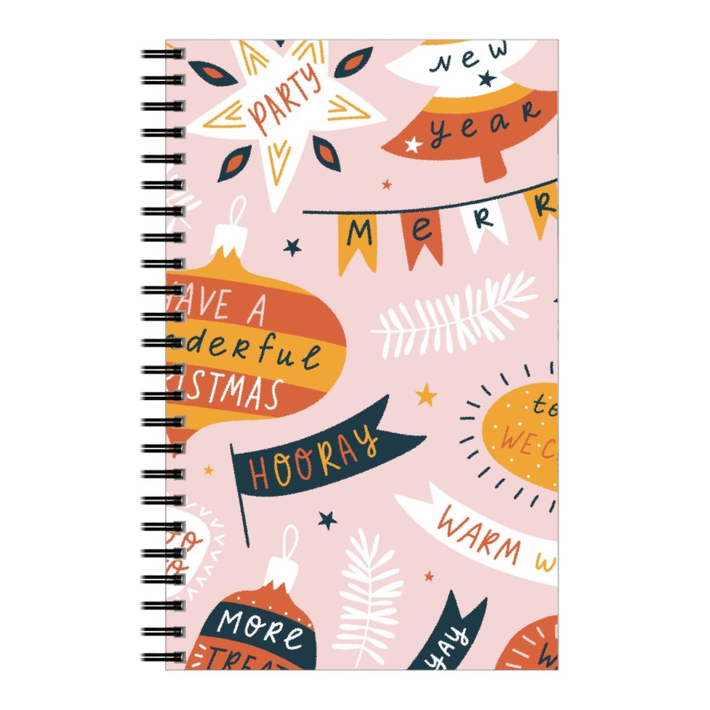 Seasons Greetings Notebook, 5x8, Multicolor