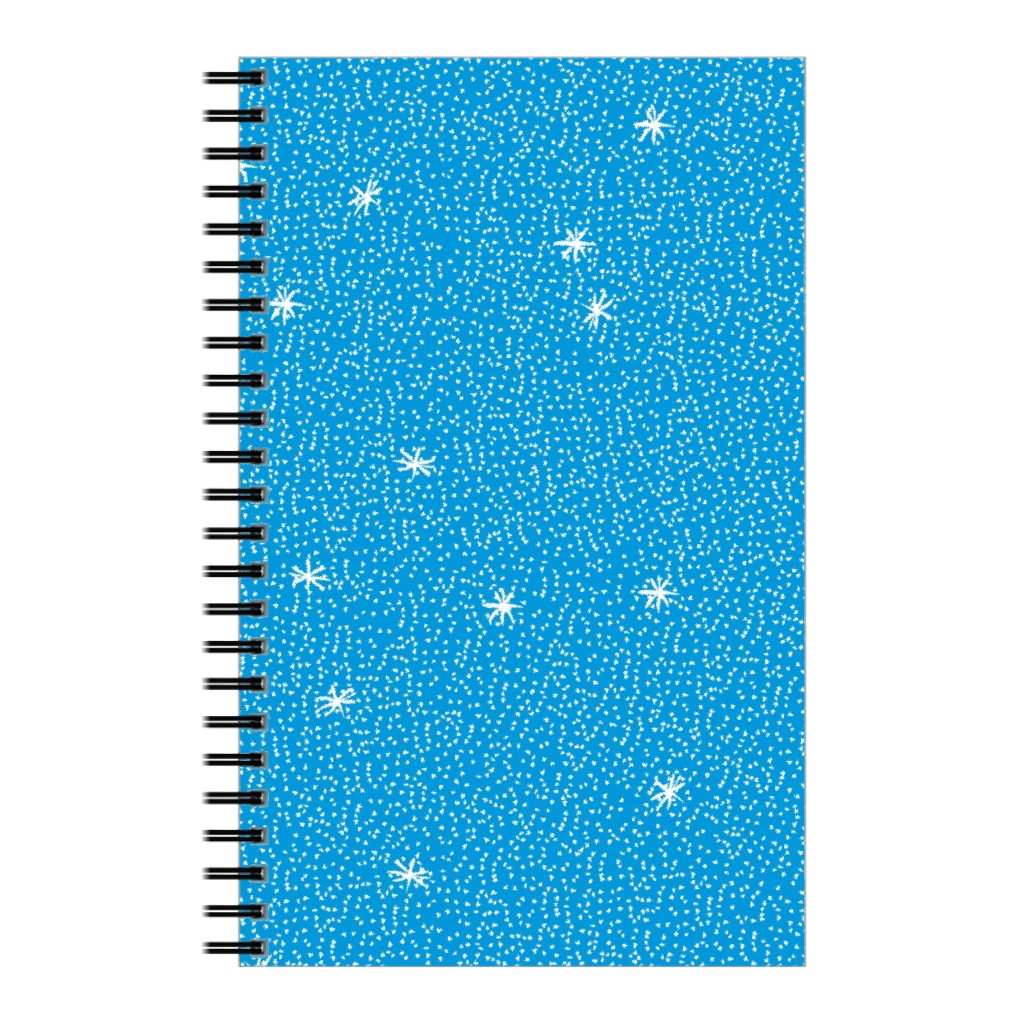 Holiday Hygge Snowflakes Notebook, 5x8, Blue