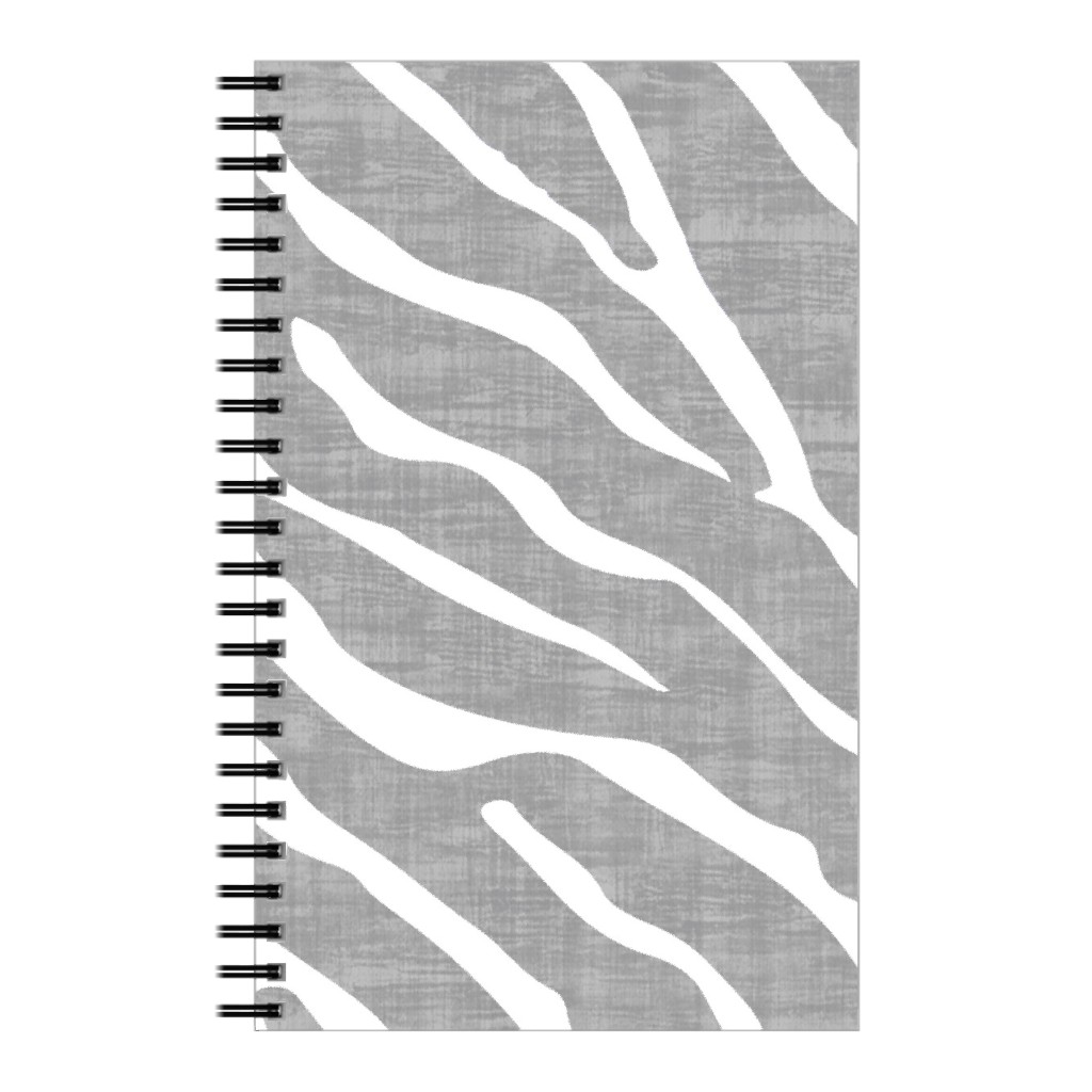 Zebra Texture - Gray Notebook, 5x8, Gray