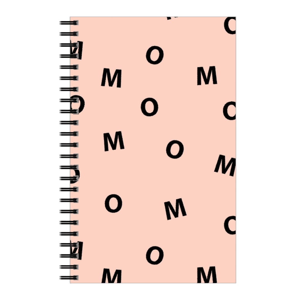 Sweet Mom Typography - Pale Nude Notebook, 5x8, Pink, Bright Pink