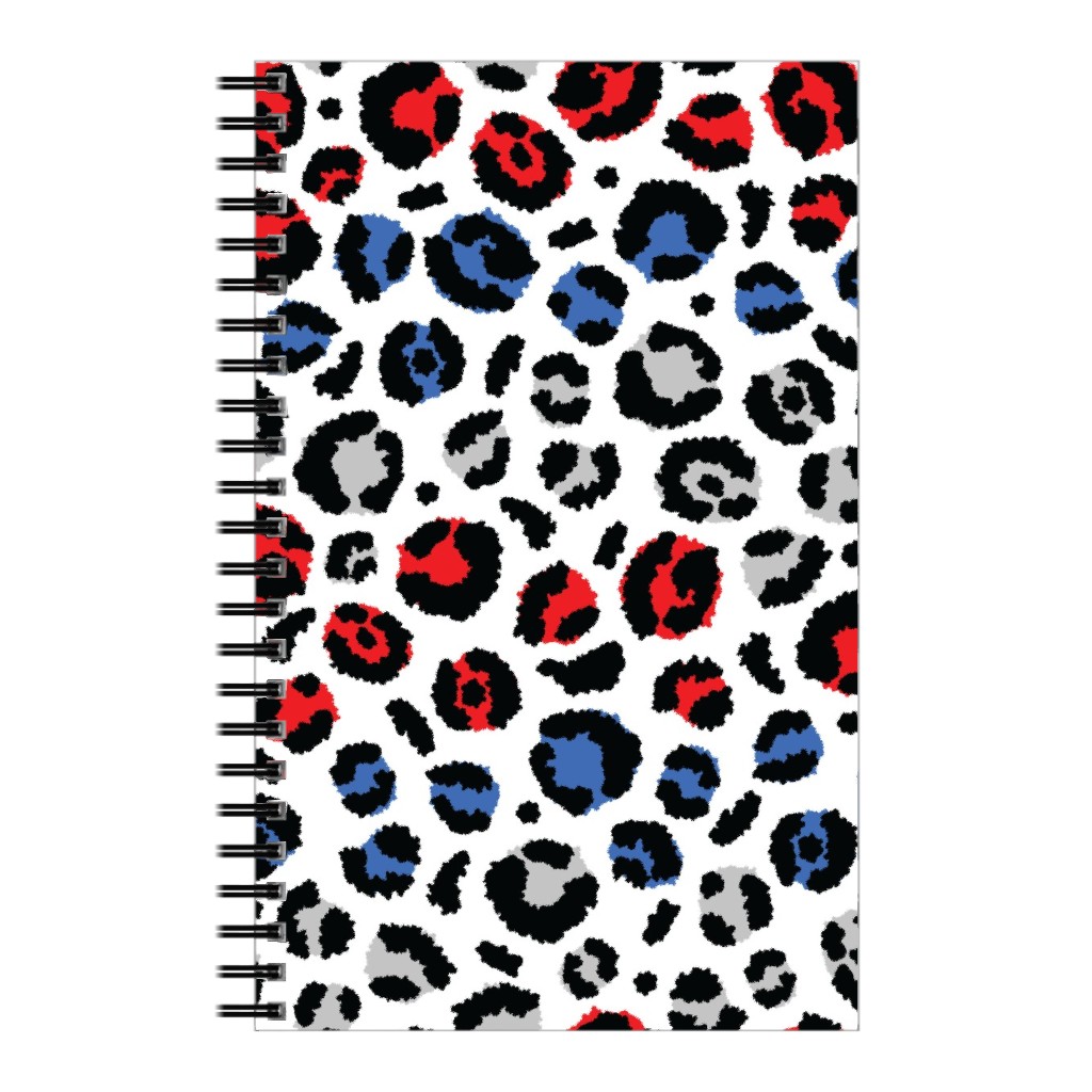 Patriotic Leopard Notebook, 5x8, Multicolor
