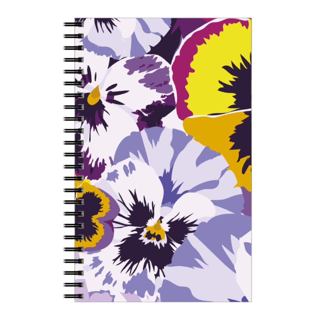 Pansy By Numbers - Purple Notebook, 5x8, Purple