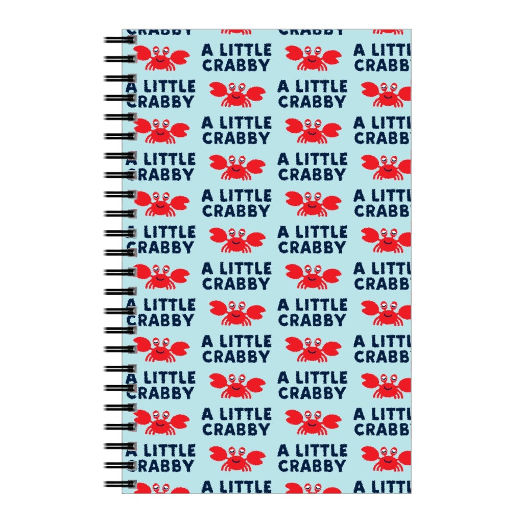 a Little Crabby - Nautical Notebook, 5x8, Blue