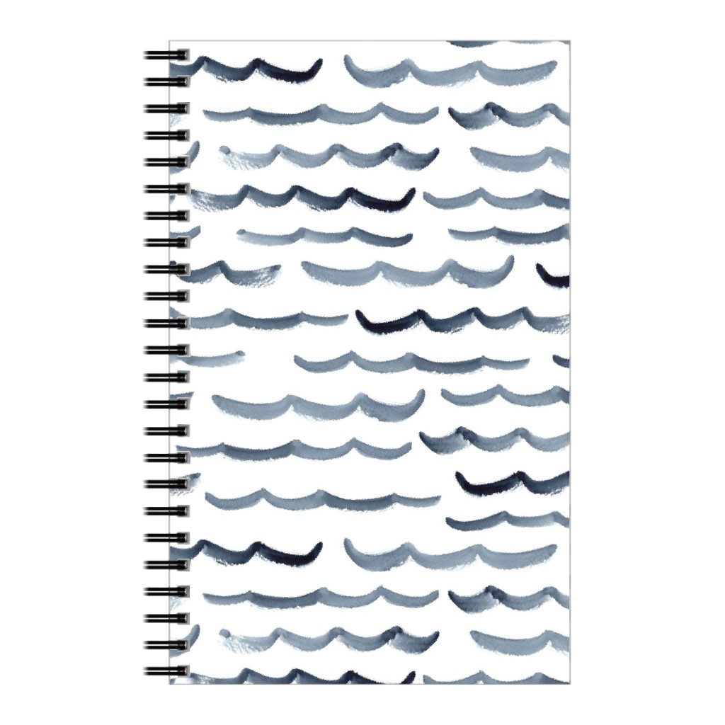 Ocean Waves Notebook, 5x8, White