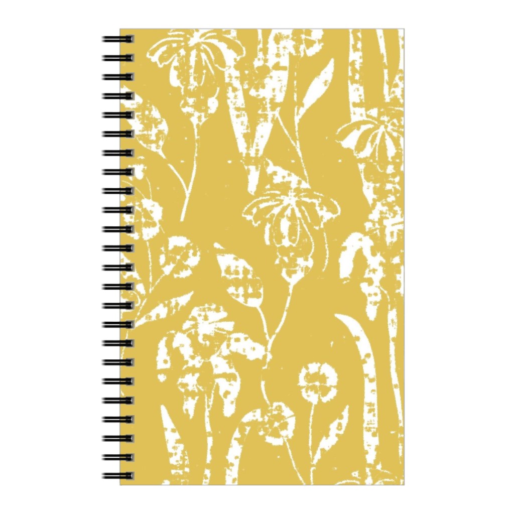Distressed Iris - Sunshine Notebook, 5x8, Yellow, Classic Yellow