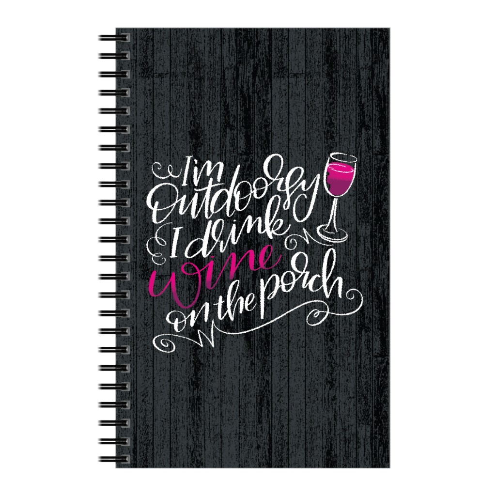 I'm Outdoorsy - Black Notebook, 5x8, Black