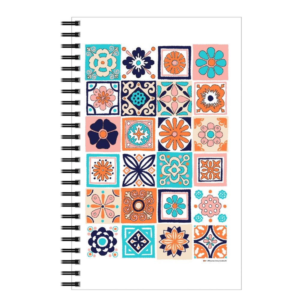 Talavera Notebook, 5x8, Multicolor, Priscilla