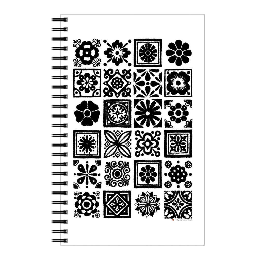 Talavera Notebook, 5x8, Black, Black