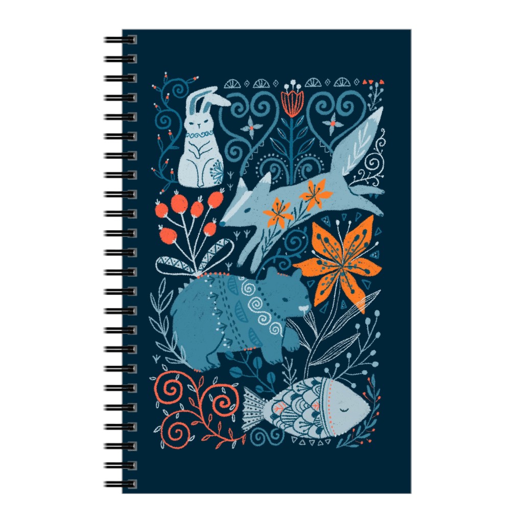 Yakut Tree Friends Notebook, 5x8, Blue