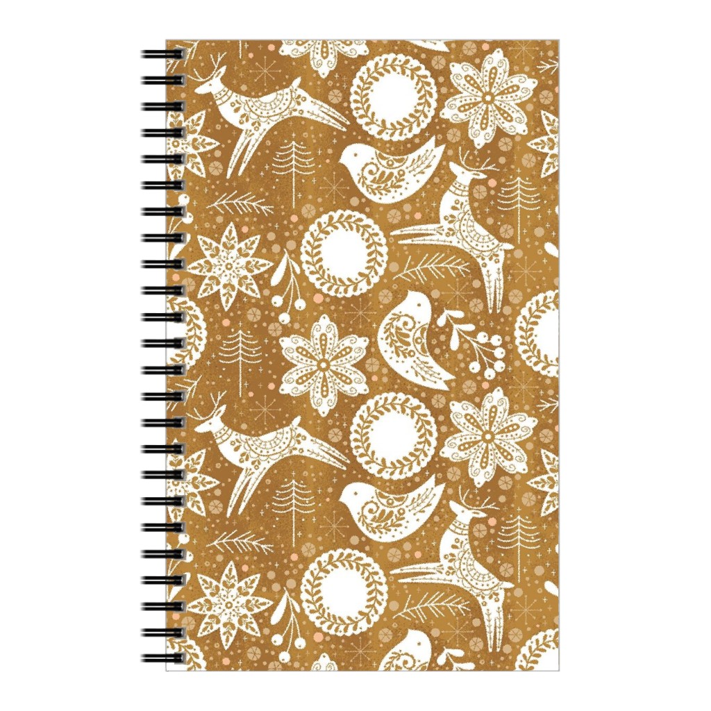 Gingerbread Forest - Brown Notebook, 5x8, Brown