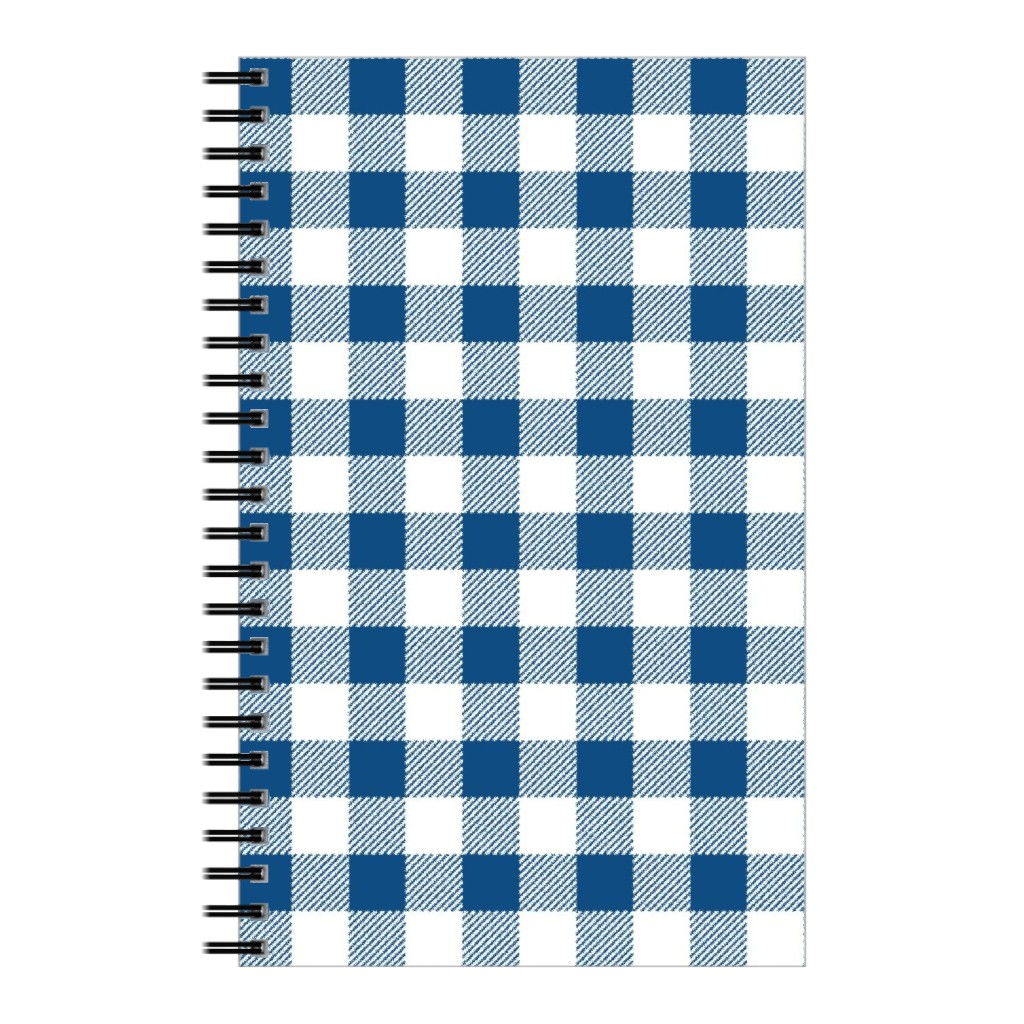 Classic Gingham - Blue Notebook, 5x8, Blue