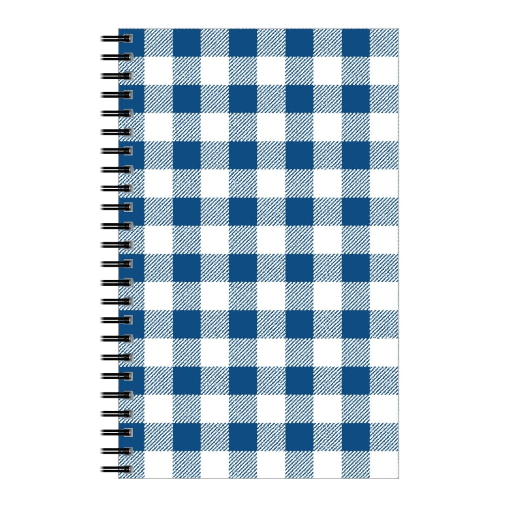 Classic Gingham - Blue Notebook, 5x8, Blue, True Blue