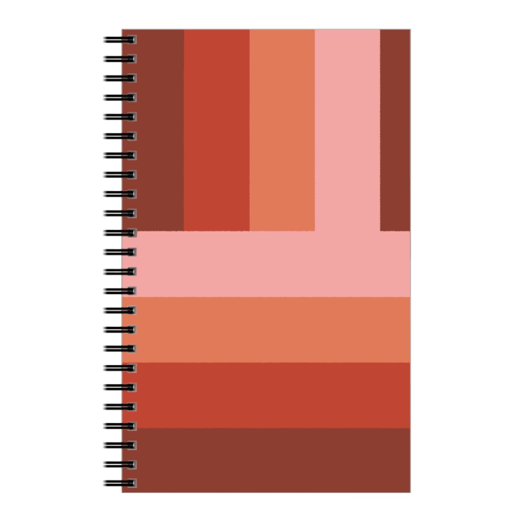 Retro Lattice - Mauve Multi Notebook, 5x8, Red