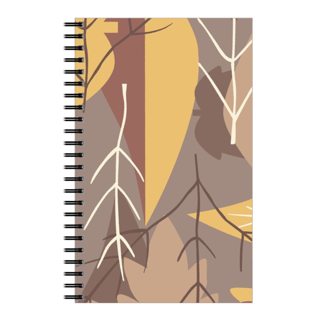 Leaf Pile Notebook, 5x8, Brown