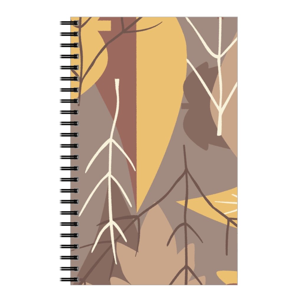 Leaf Pile Notebook, 5x8, Brown, Brown