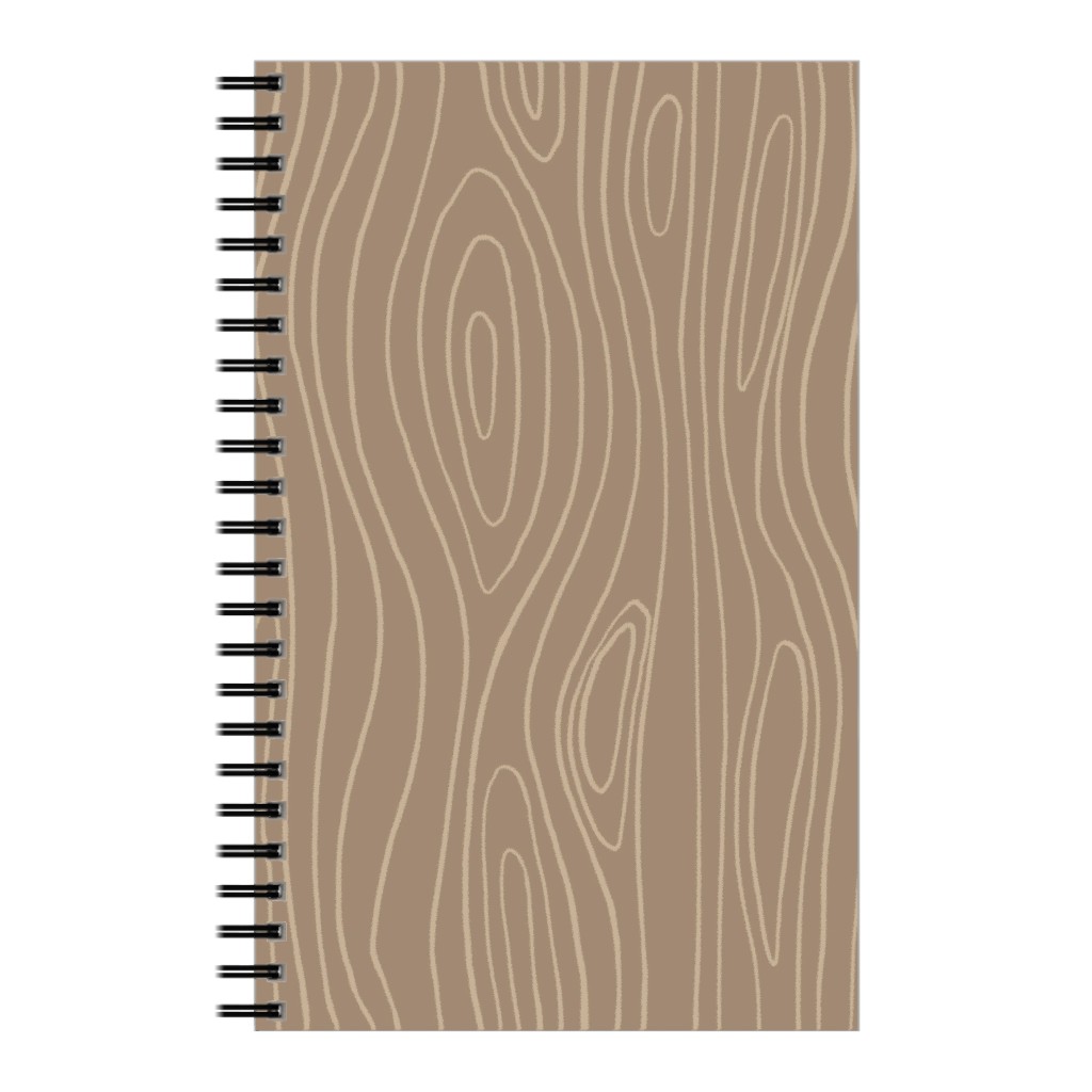 Wood Grain Notebook, 5x8, Brown