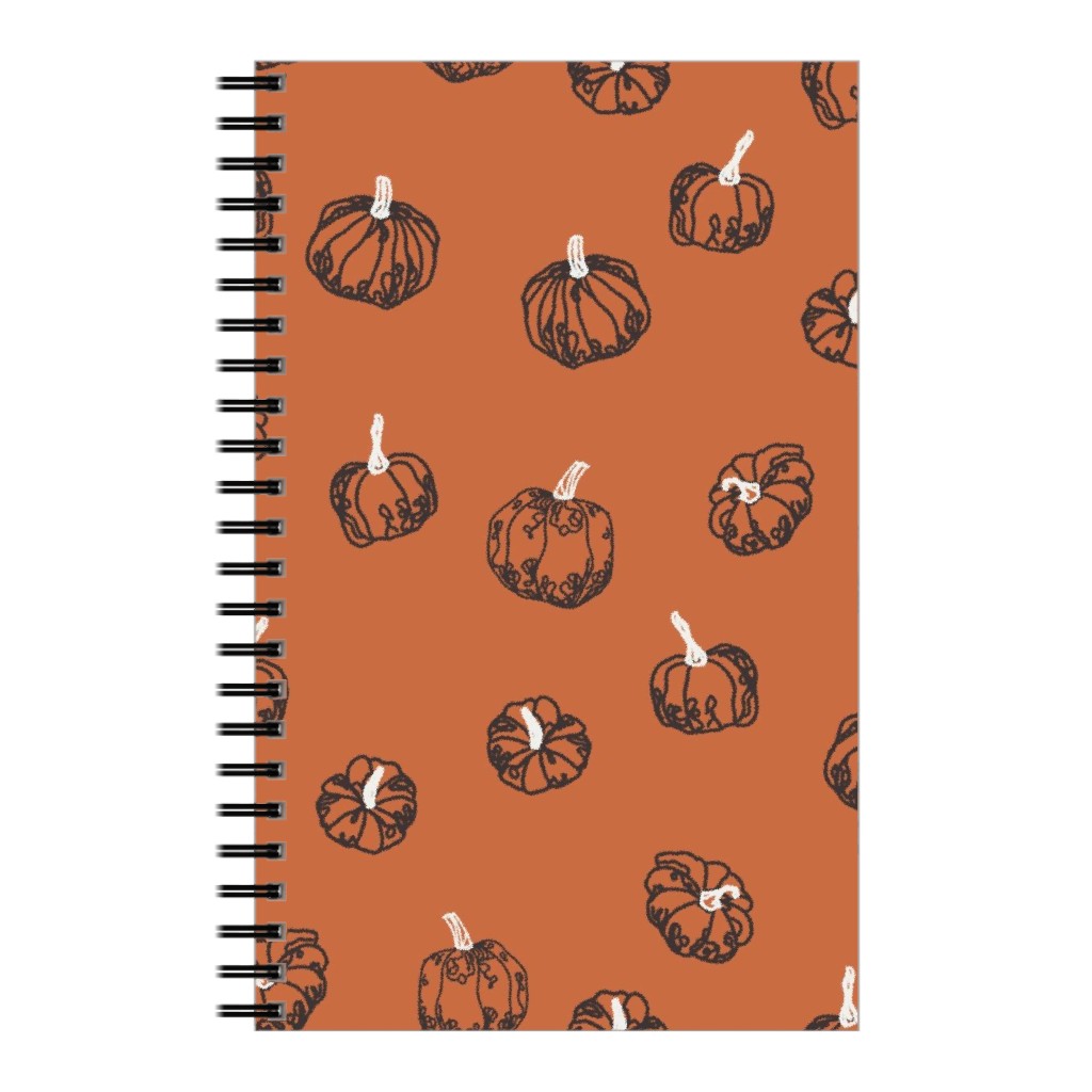 Pumpkins Notebook, 5x8, Orange