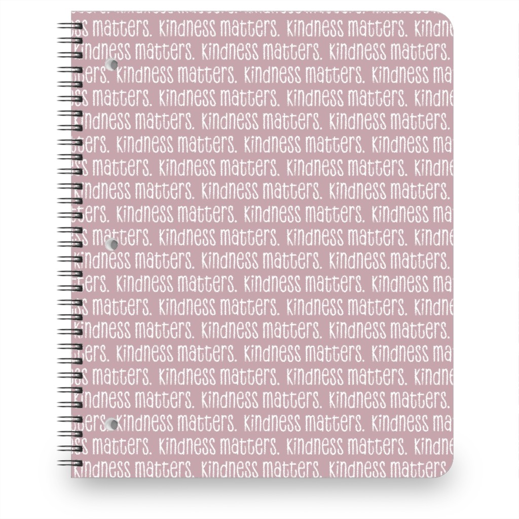 Kindness Matters Notebook, 8.5x11, Pink