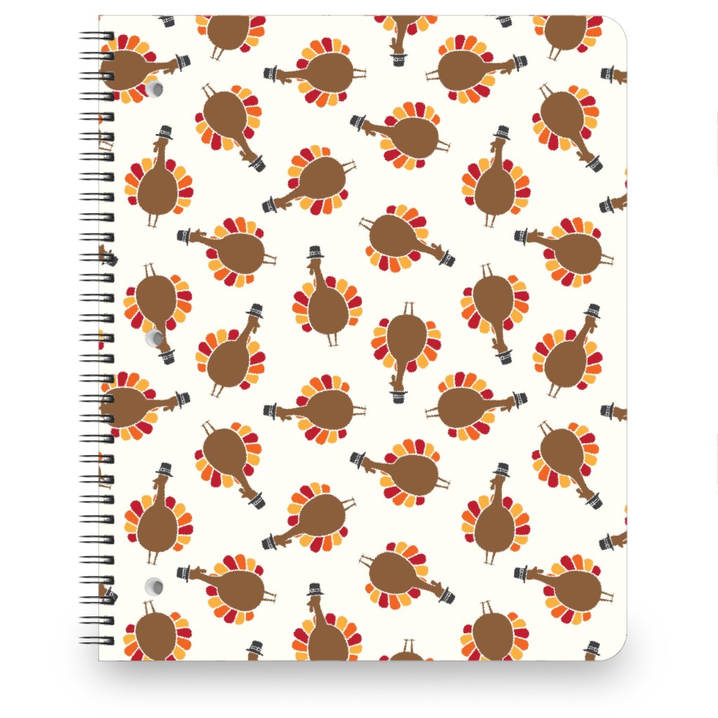 Turkey Toss - Cream Notebook, 8.5x11, Brown