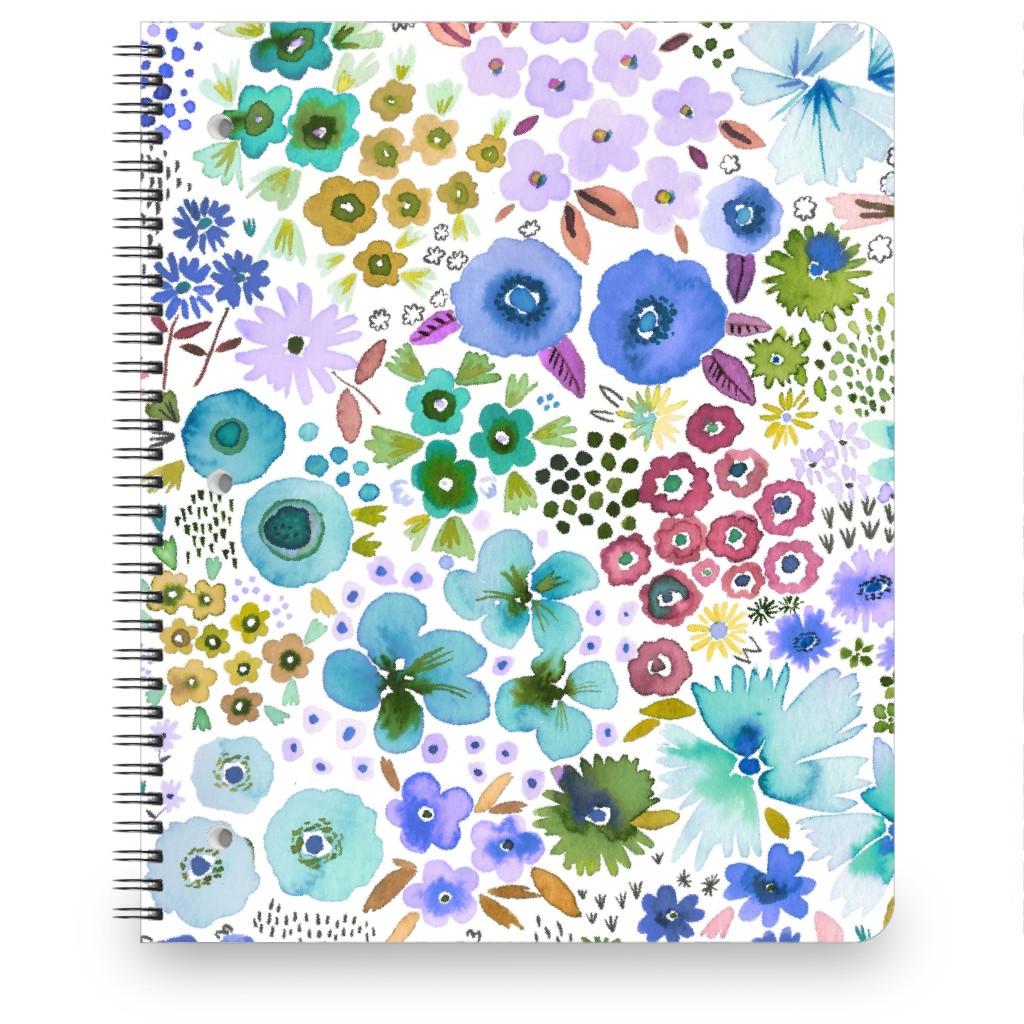 Artful Little Flowers - Multi Notebook, 8.5x11, Multicolor