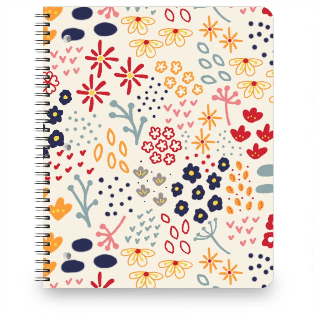 Summer Floral - Light Notebook, 8.5x11, Multicolor