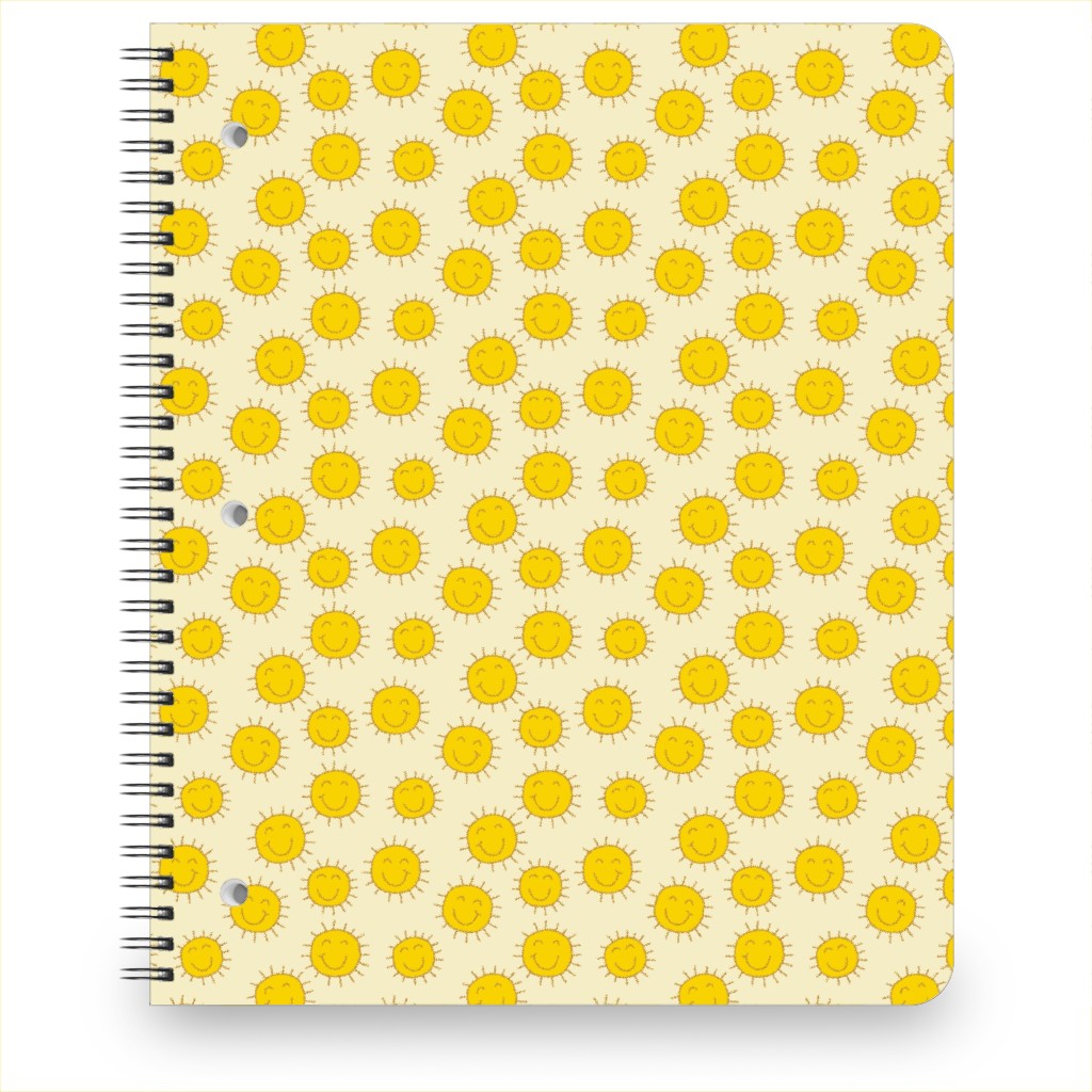 Happy Sunshine - Yellow Notebook, 8.5x11, Yellow, Classic Yellow