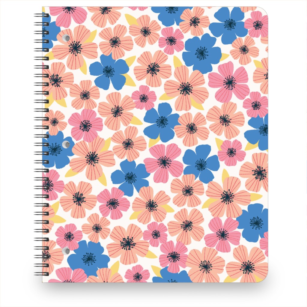 Flowerburst - Summer Mix Notebook, 8.5x11, Pink, Bright Pink