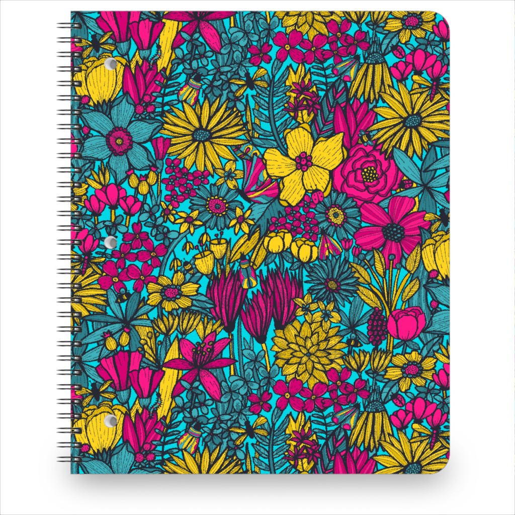 Flowers & Friends - Multi Notebook, 8.5x11, Multicolor