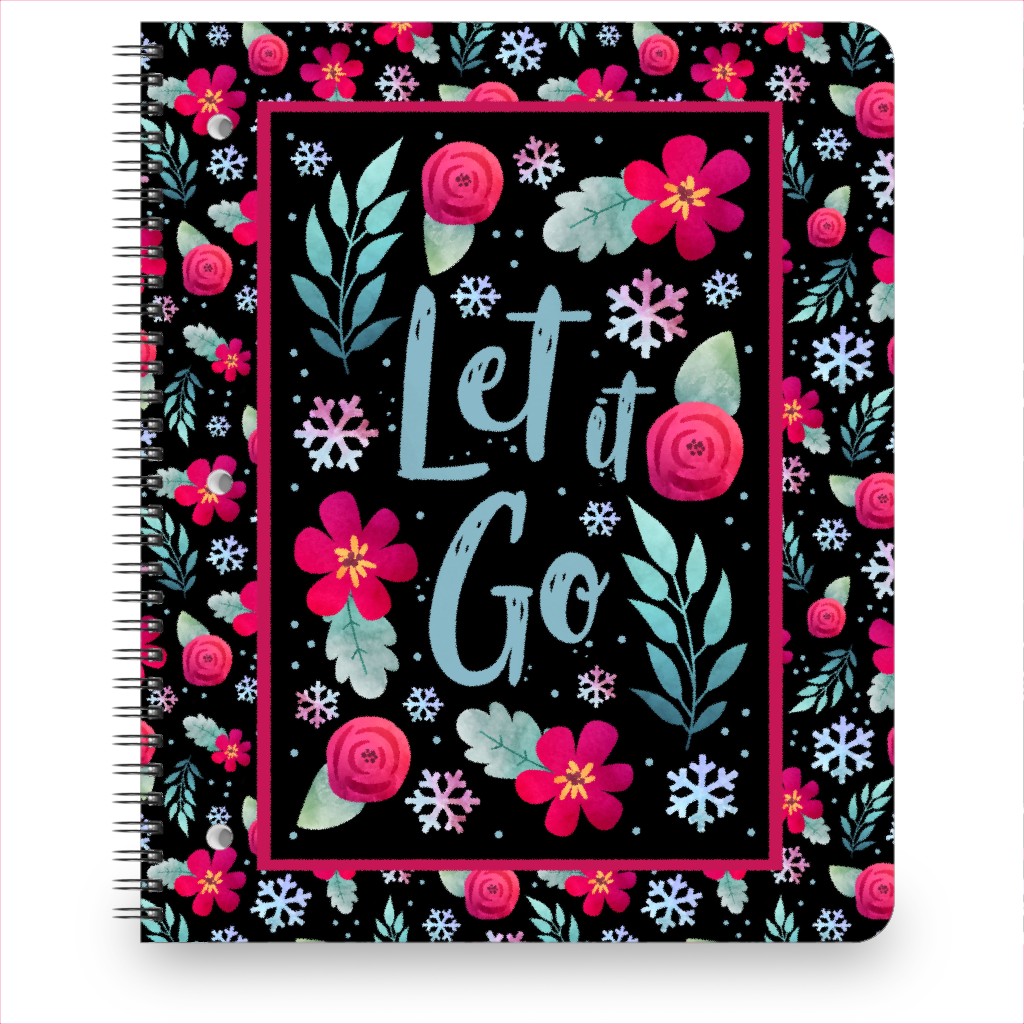 Let It Go Notebook, 8.5x11, Multicolor