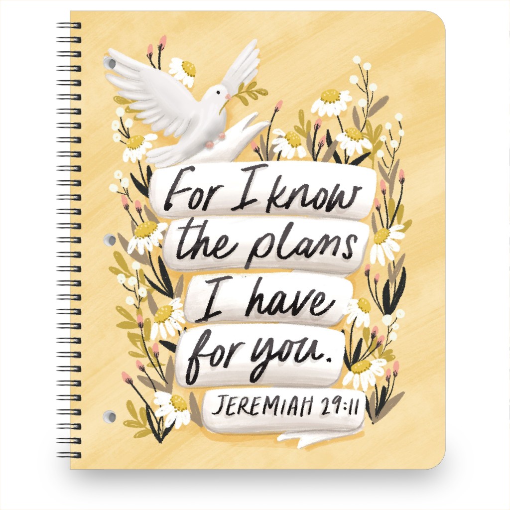 for I Know the Plans I Have for You - Yellow Notebook, 8.5x11, Yellow