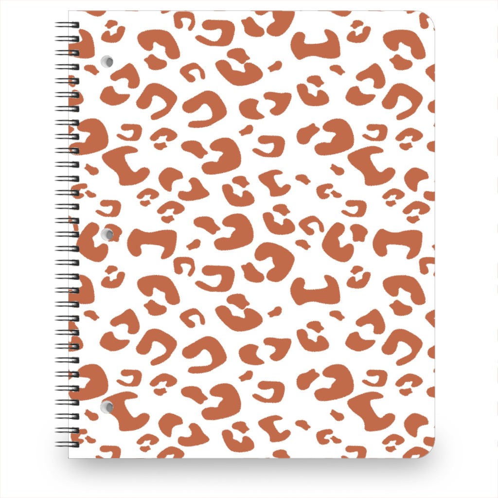 Leopard Print - Terracotta Notebook, 8.5x11, Brown