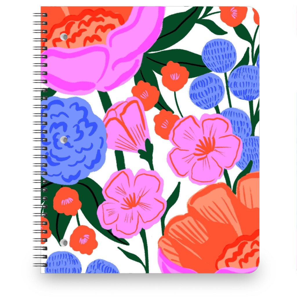 Garden Floral - Brights Notebook, 8.5x11, Multicolor