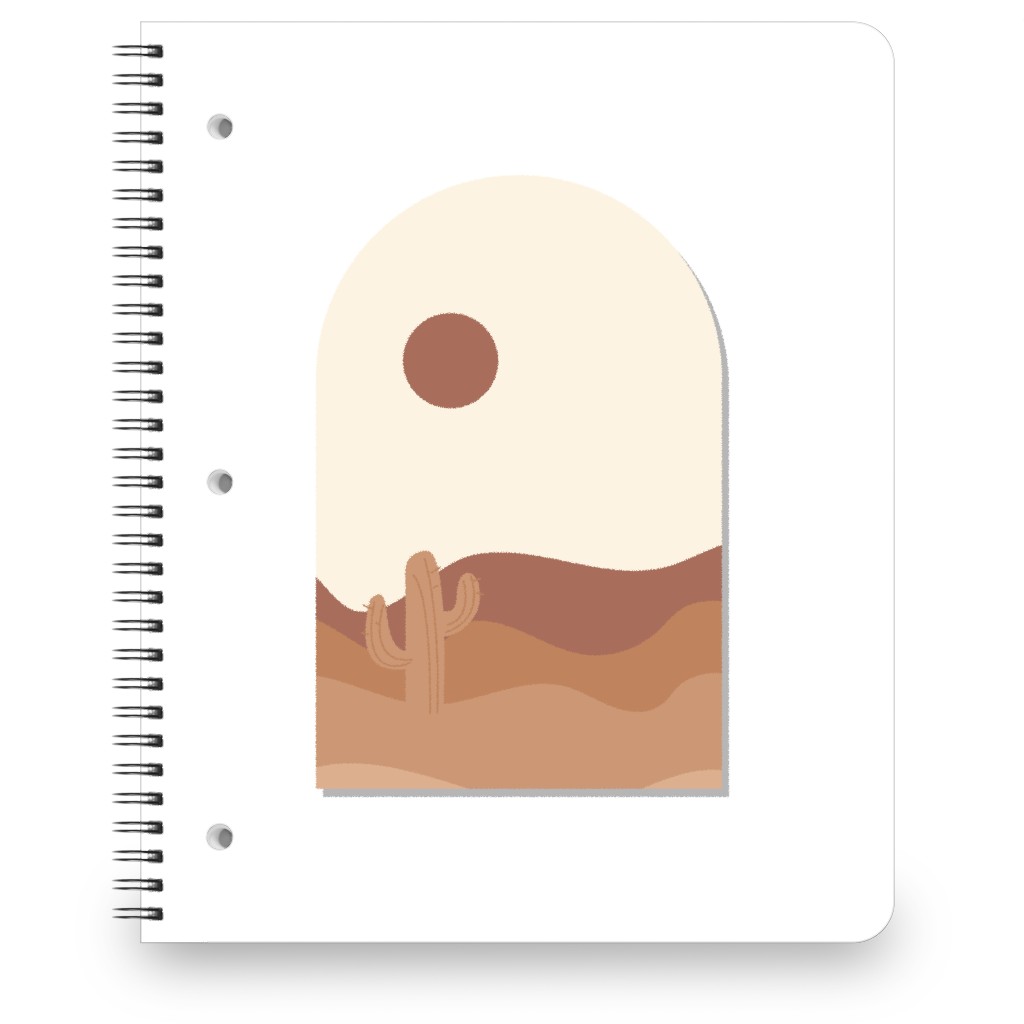 Abstract Landscapes in Windows Notebook, 8.5x11, Multicolor, Antique White