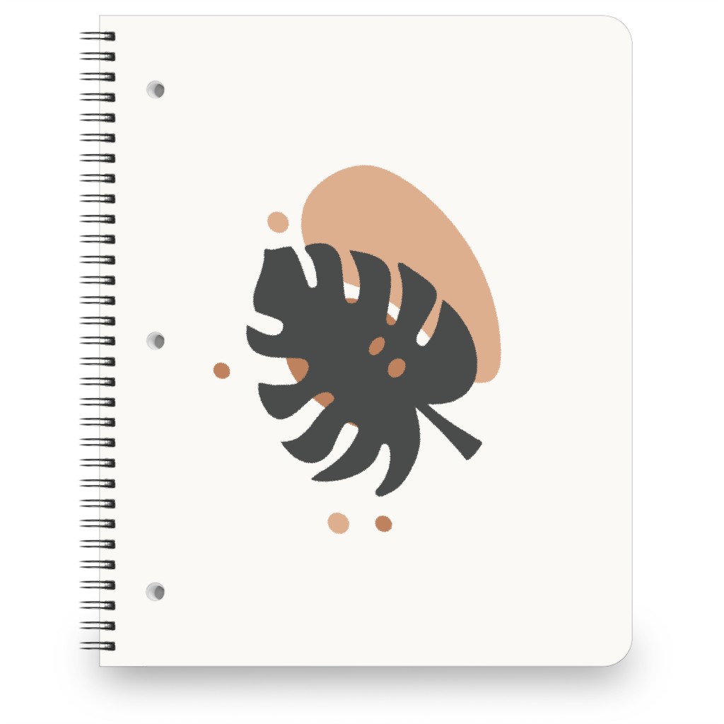 Shapes and Fern Leaf Iii Notebook, 8.5x11, Multicolor