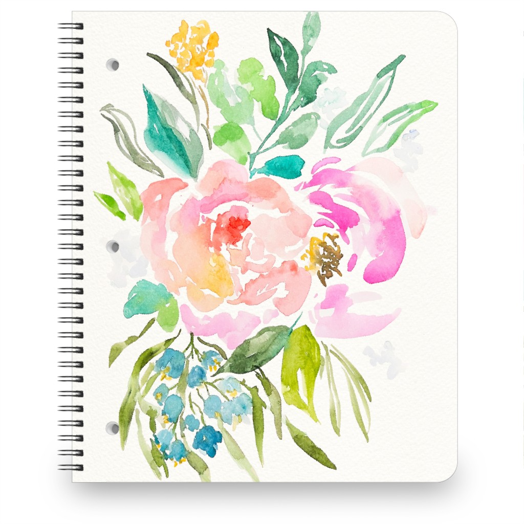 Joyous - Pink Notebook, 8.5x11, Multicolor