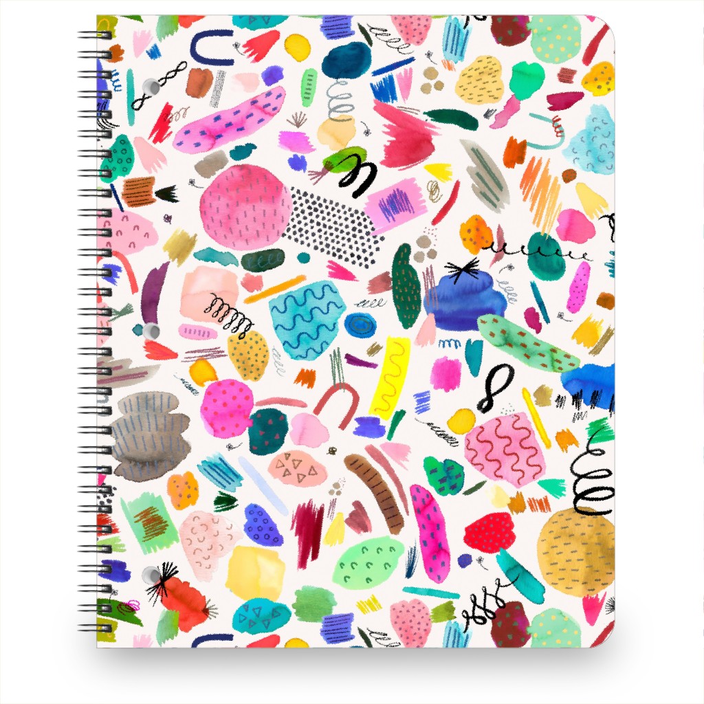 Abstract Marks and Scribbles - Multi Notebook, 8.5x11, Multicolor