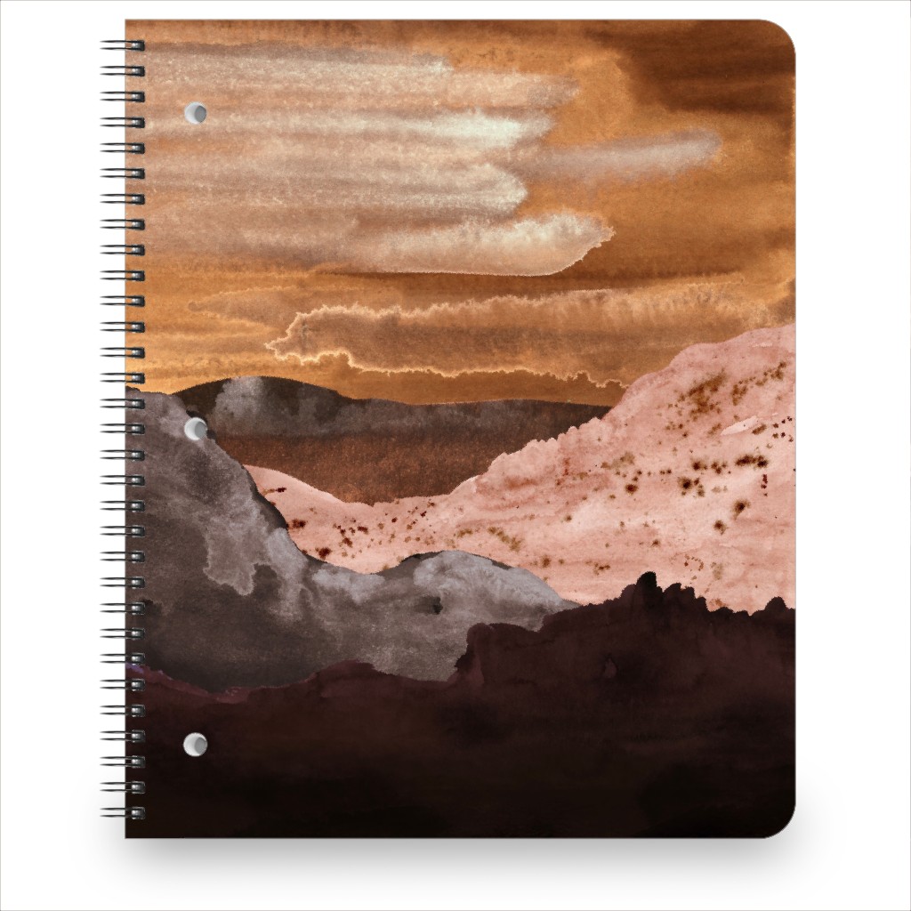 Canyon Sunset Notebook, 8.5x11, Orange, Orange