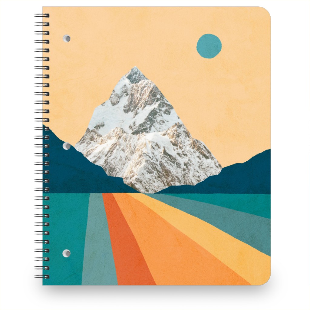 Retro Mountain - Multi Notebook, 8.5x11, Multicolor