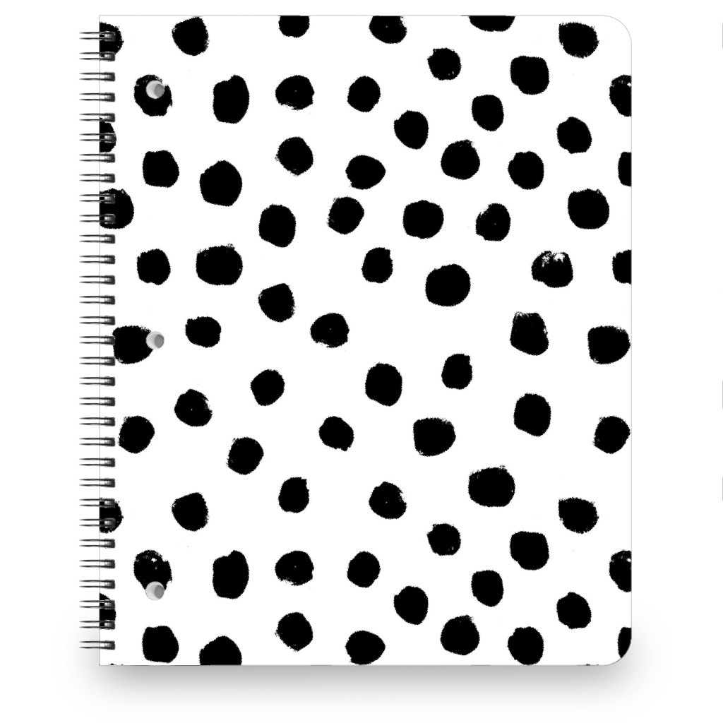 Soft Painted Dots Notebook, 8.5x11, White