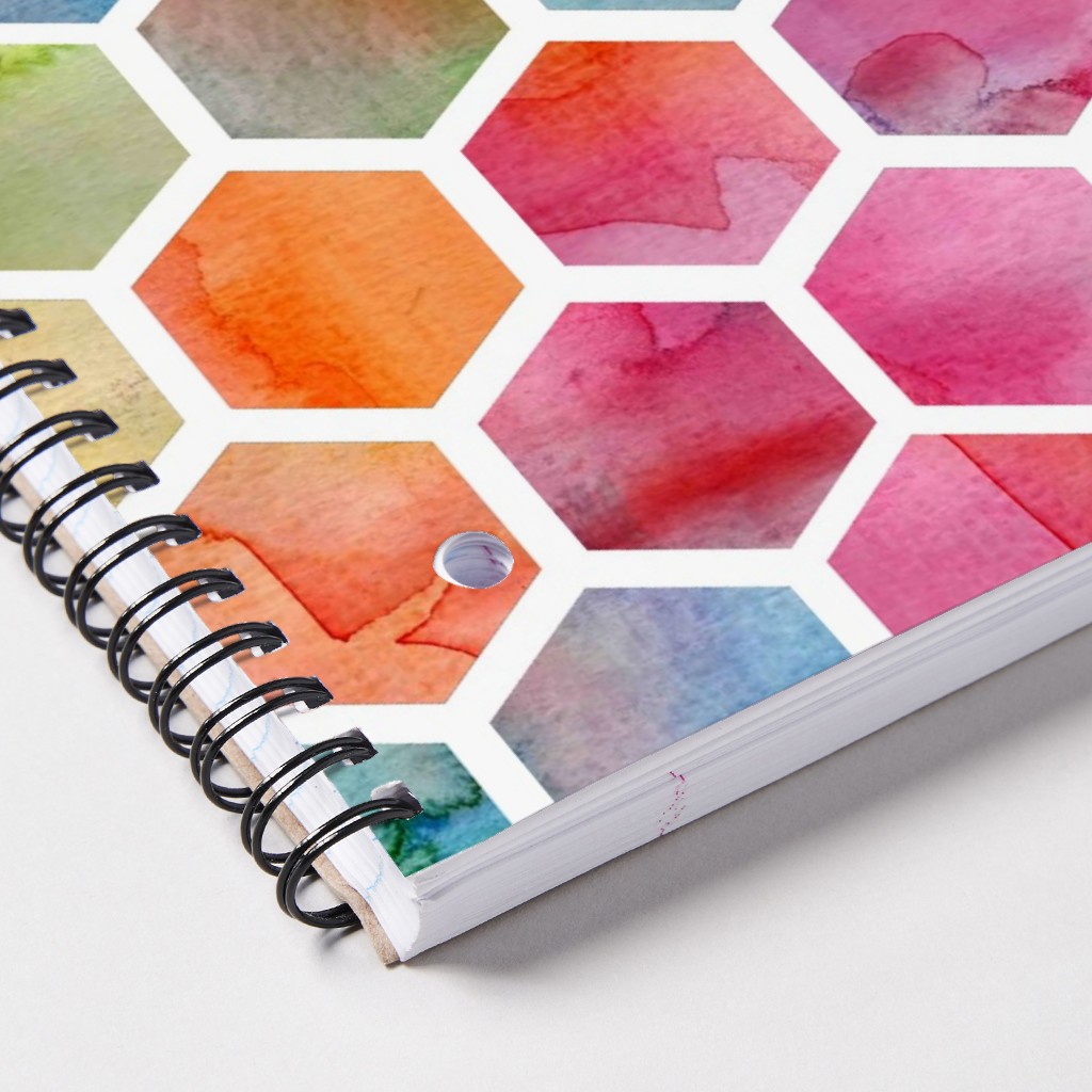 Watercolour Hexagons - Multi Notebook | Shutterfly